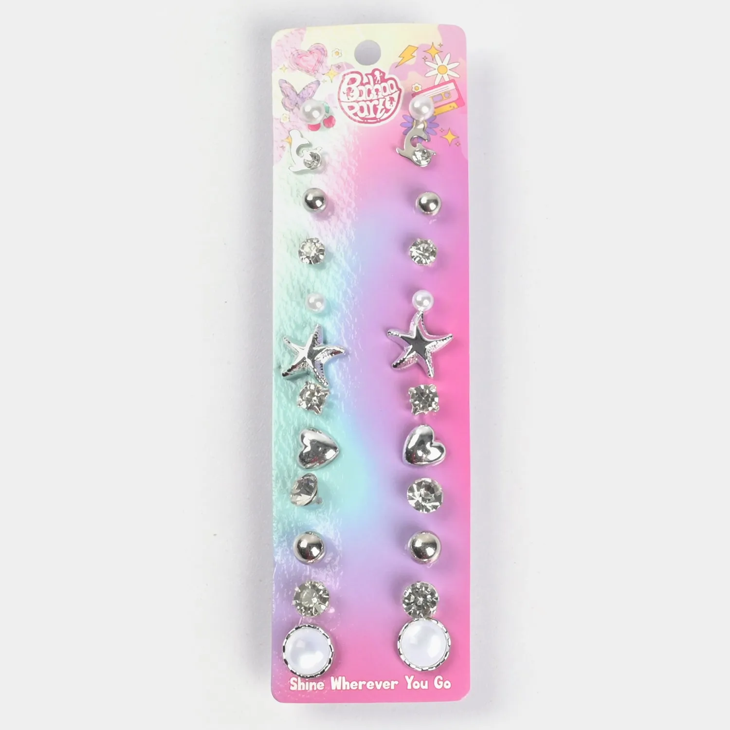 12 Pairs Charming Ears Studs/Tops For Girls