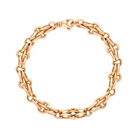 18ct Rose Gold Multi Link Cable Chain Bracelet