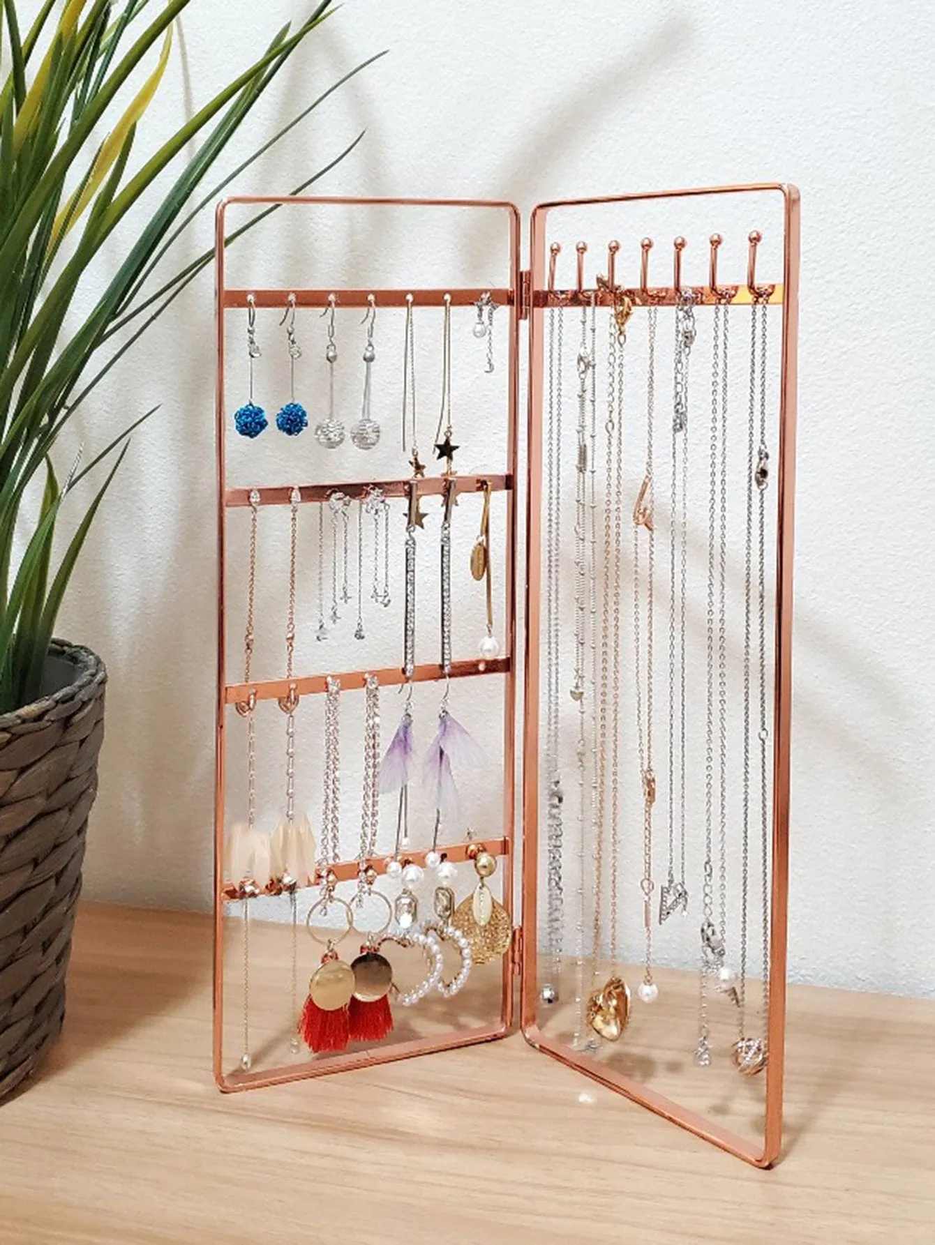 1pc Foldable Jewelry Storage Rack