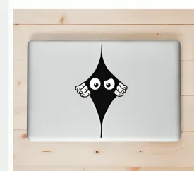 1Pc Funny monocolor peeking eyes laptop sticker Laptop Sticker Decal New Design, Laptop Accessories, Laptop Decoration, Car Stickers, Wall Stickers High Quality Vinyl Stickers