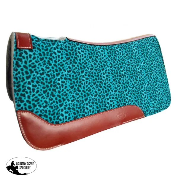 31" X 32" Teal Solid Felt Saddle Pad.