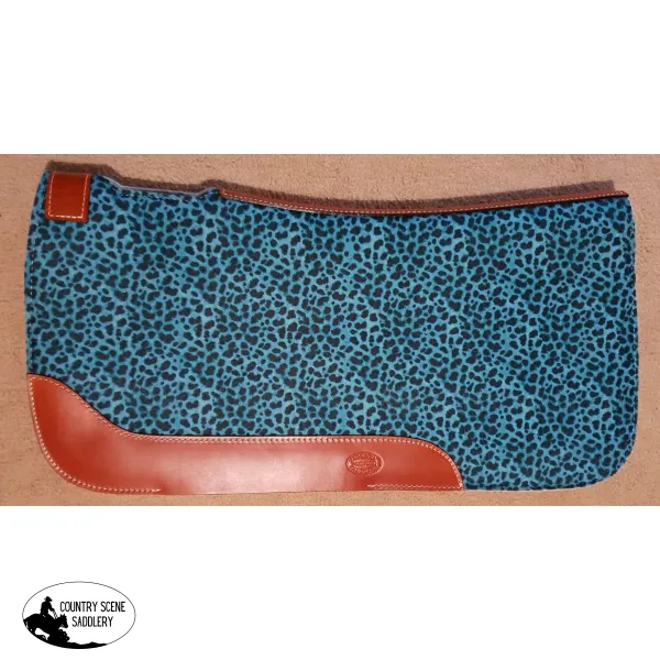 31" X 32" Teal Solid Felt Saddle Pad.