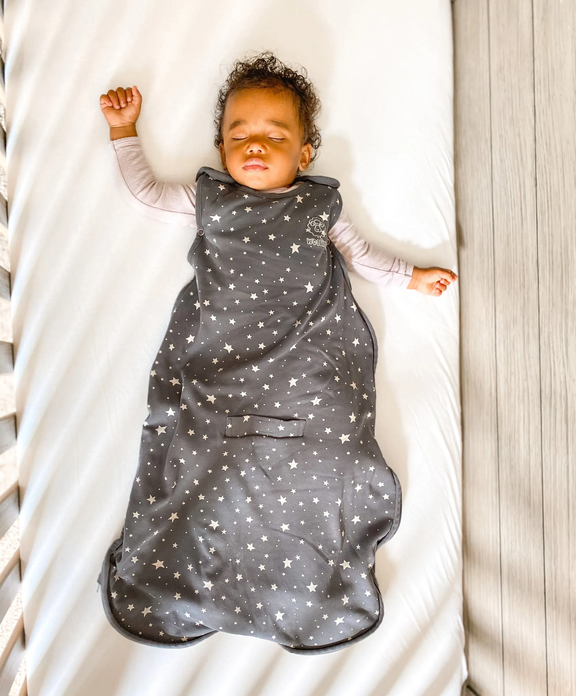 4 Season® Ultimate Baby Sleep Bag, Merino Wool & Organic Cotton, 2 Months - 2 Years, Star Gray