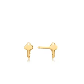 Ania Haie 14kt Gold Key Stud Earrings