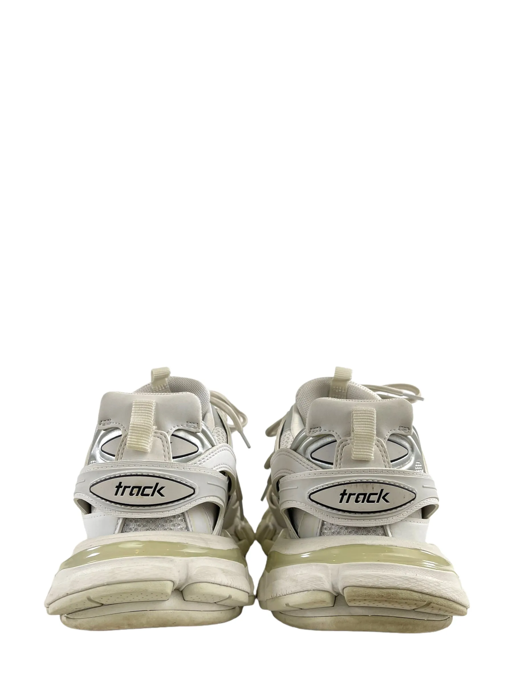 Balenciaga White Leather ‘Track’ Trainers - UK6