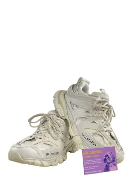 Balenciaga White Leather ‘Track’ Trainers - UK6