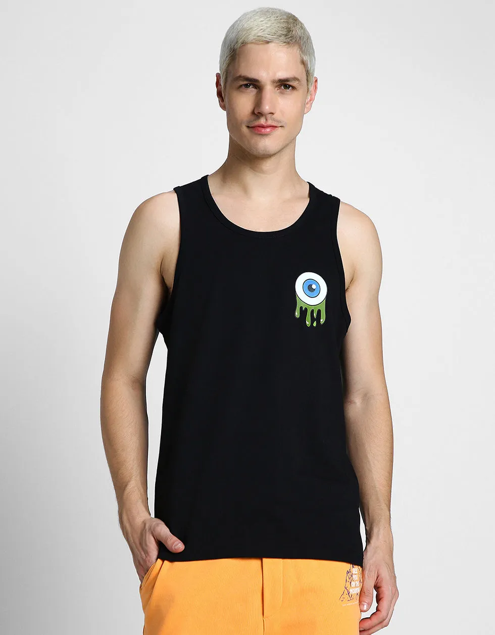 Black Eye Printed Gym Vest