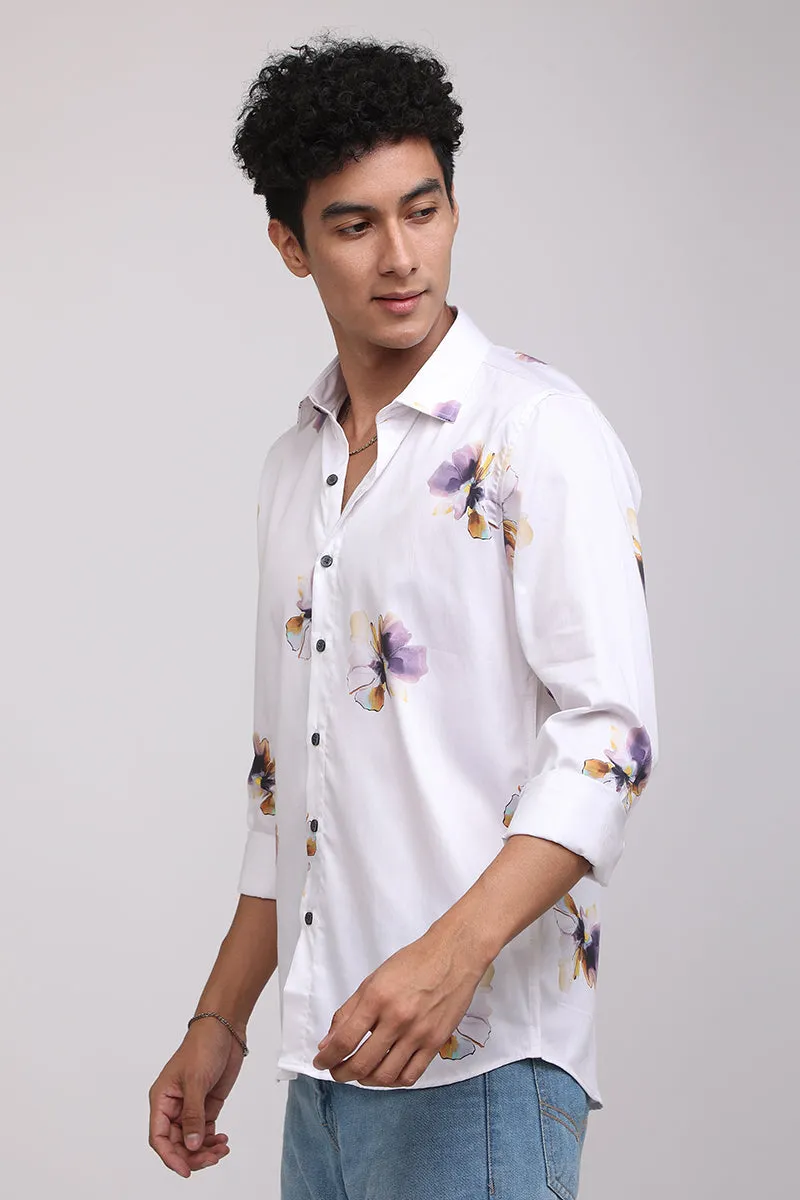 Blooming Flower White Shirt