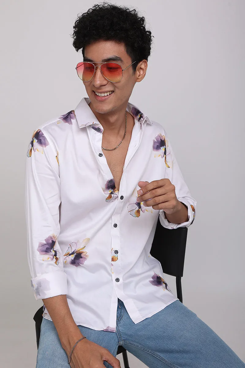 Blooming Flower White Shirt