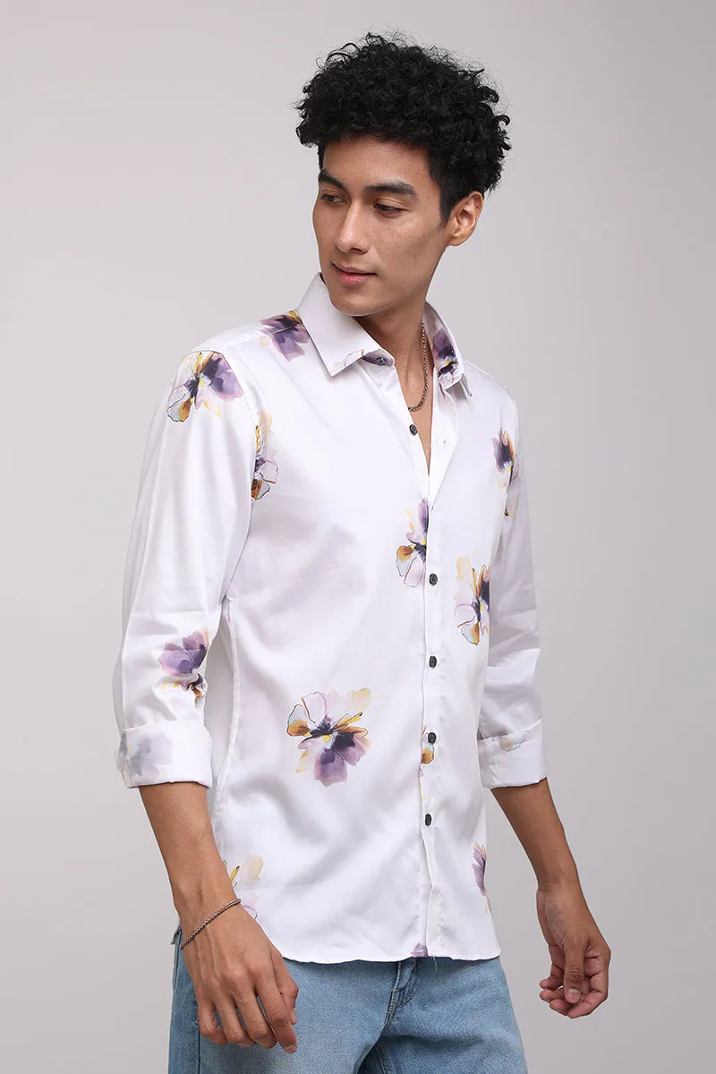 Blooming Flower White Shirt