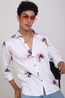 Blooming Flower White Shirt