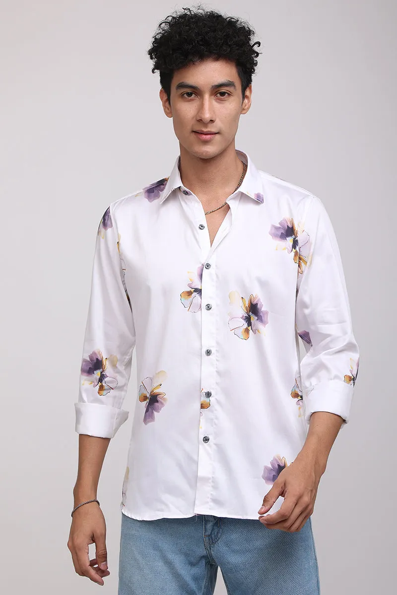 Blooming Flower White Shirt