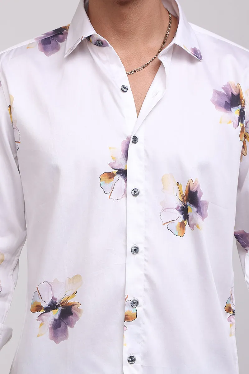 Blooming Flower White Shirt