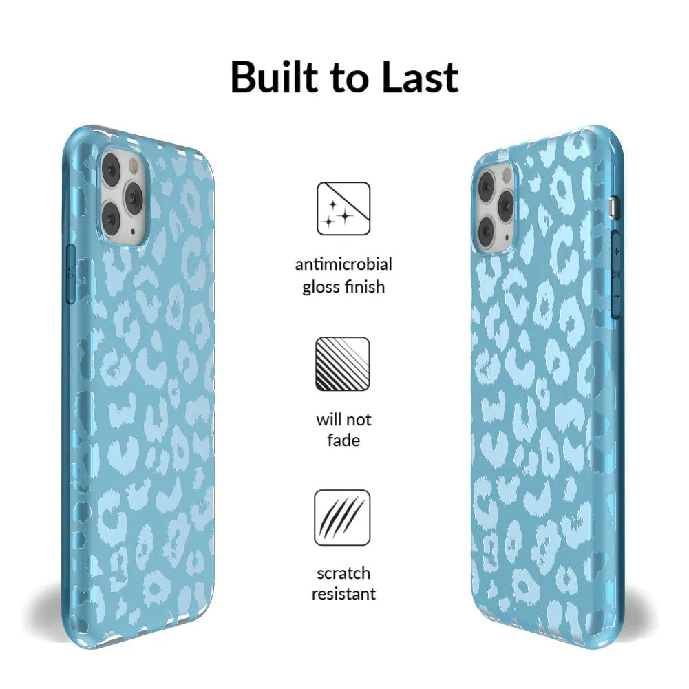 Blue Sapphire Leopard iPhone Case