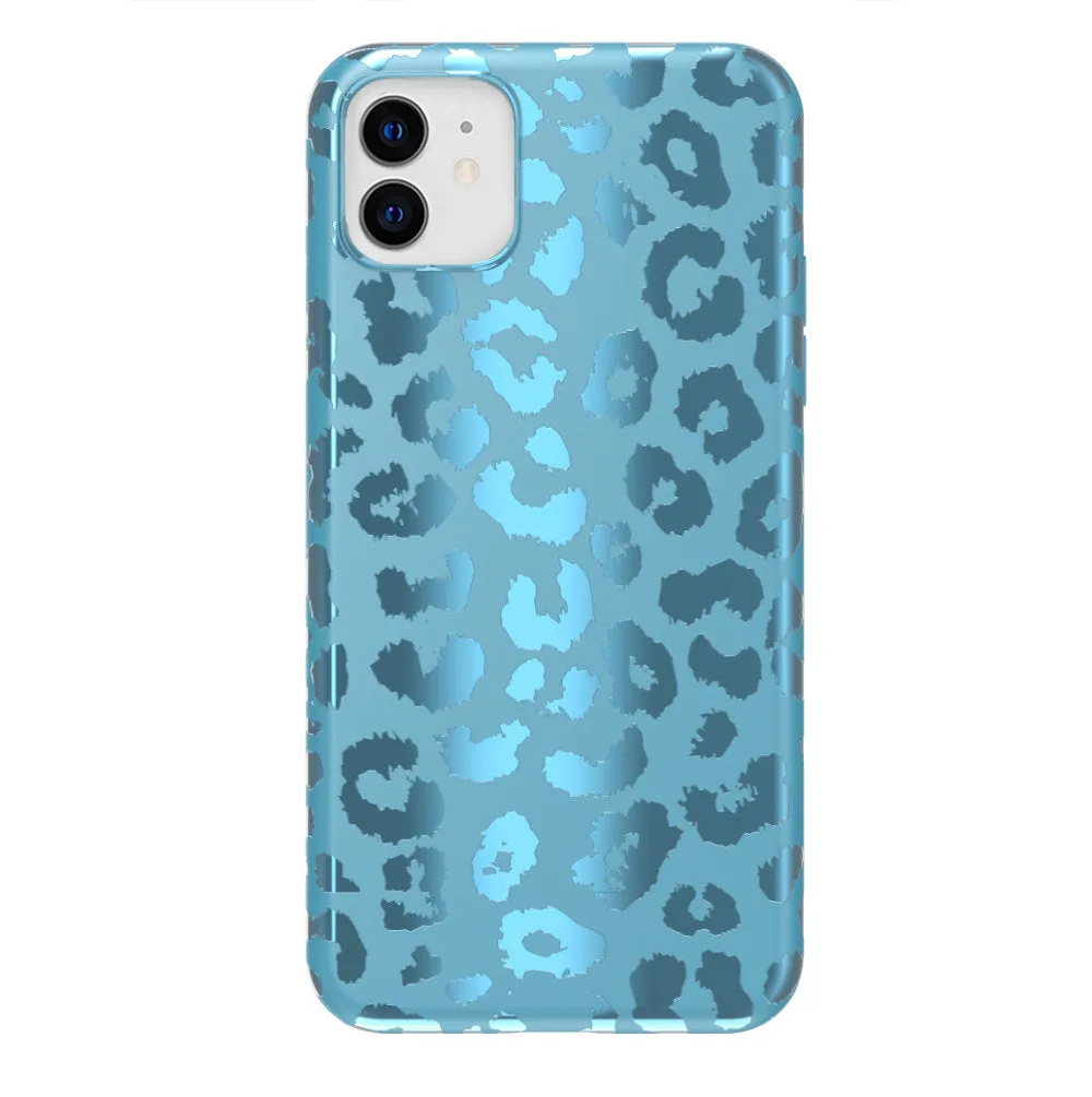 Blue Sapphire Leopard iPhone Case