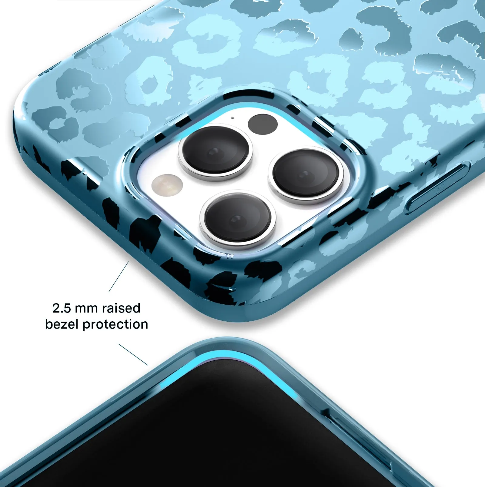 Blue Sapphire Leopard iPhone Case