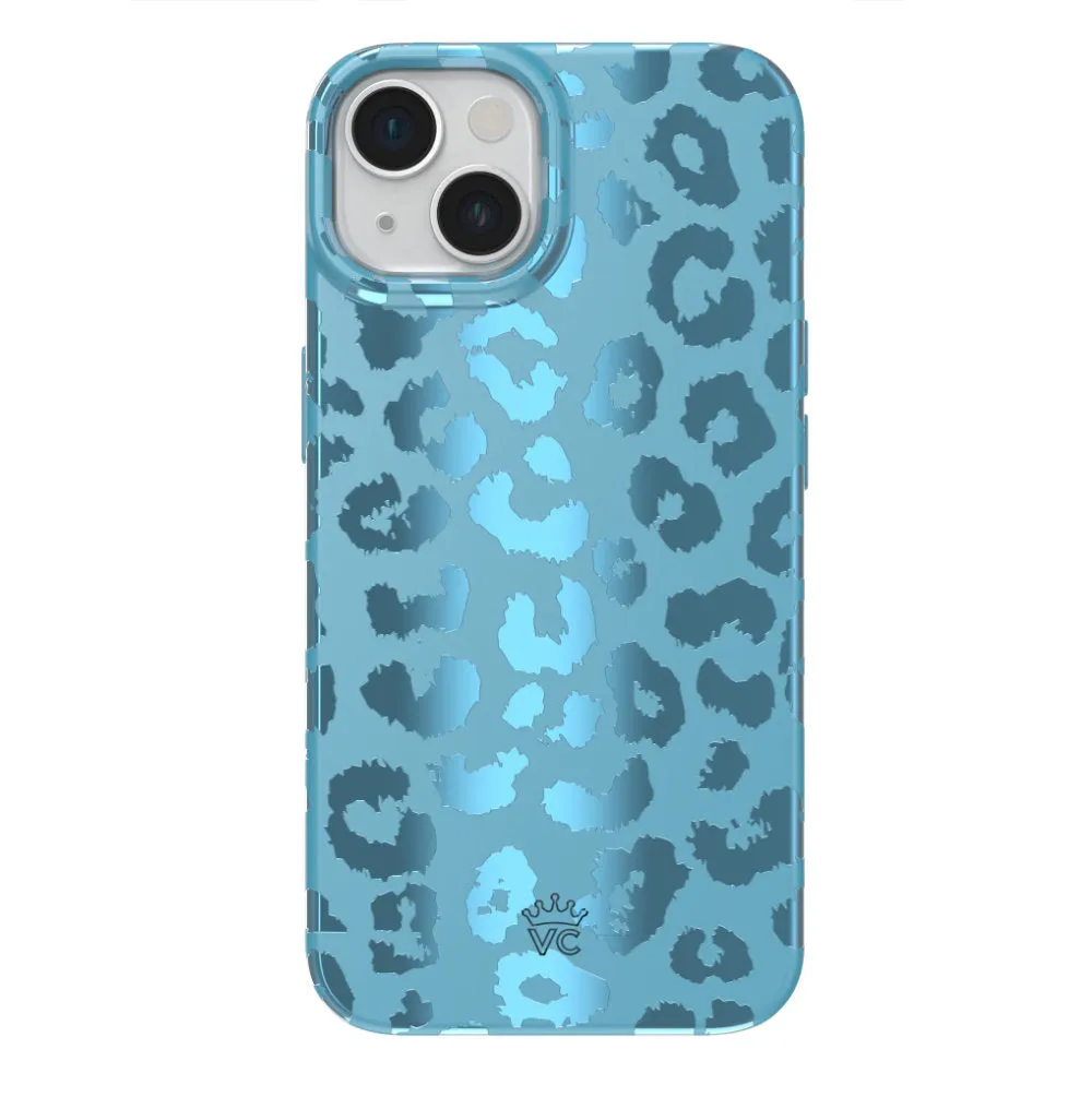 Blue Sapphire Leopard iPhone Case