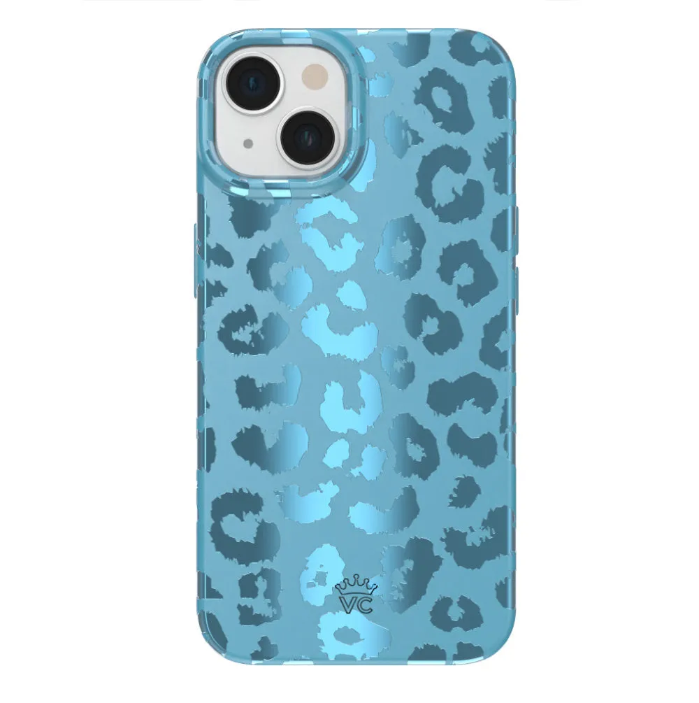 Blue Sapphire Leopard iPhone Case