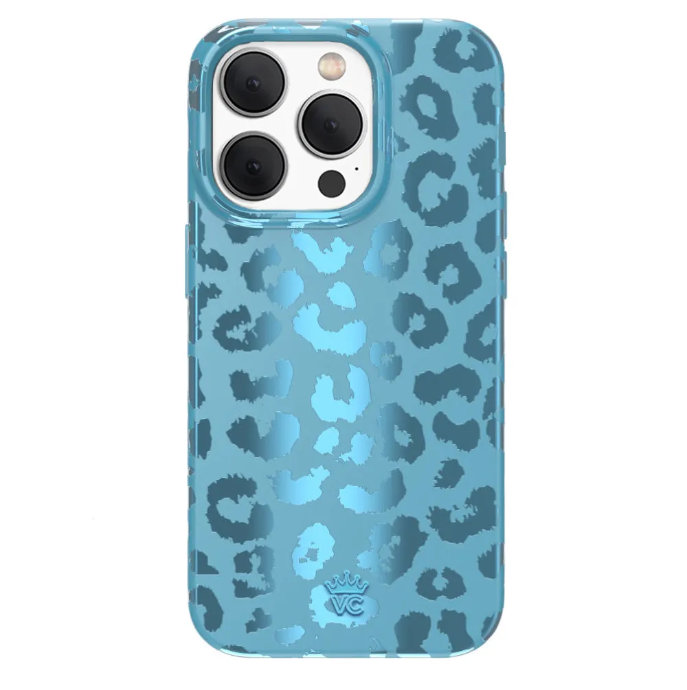 Blue Sapphire Leopard iPhone Case