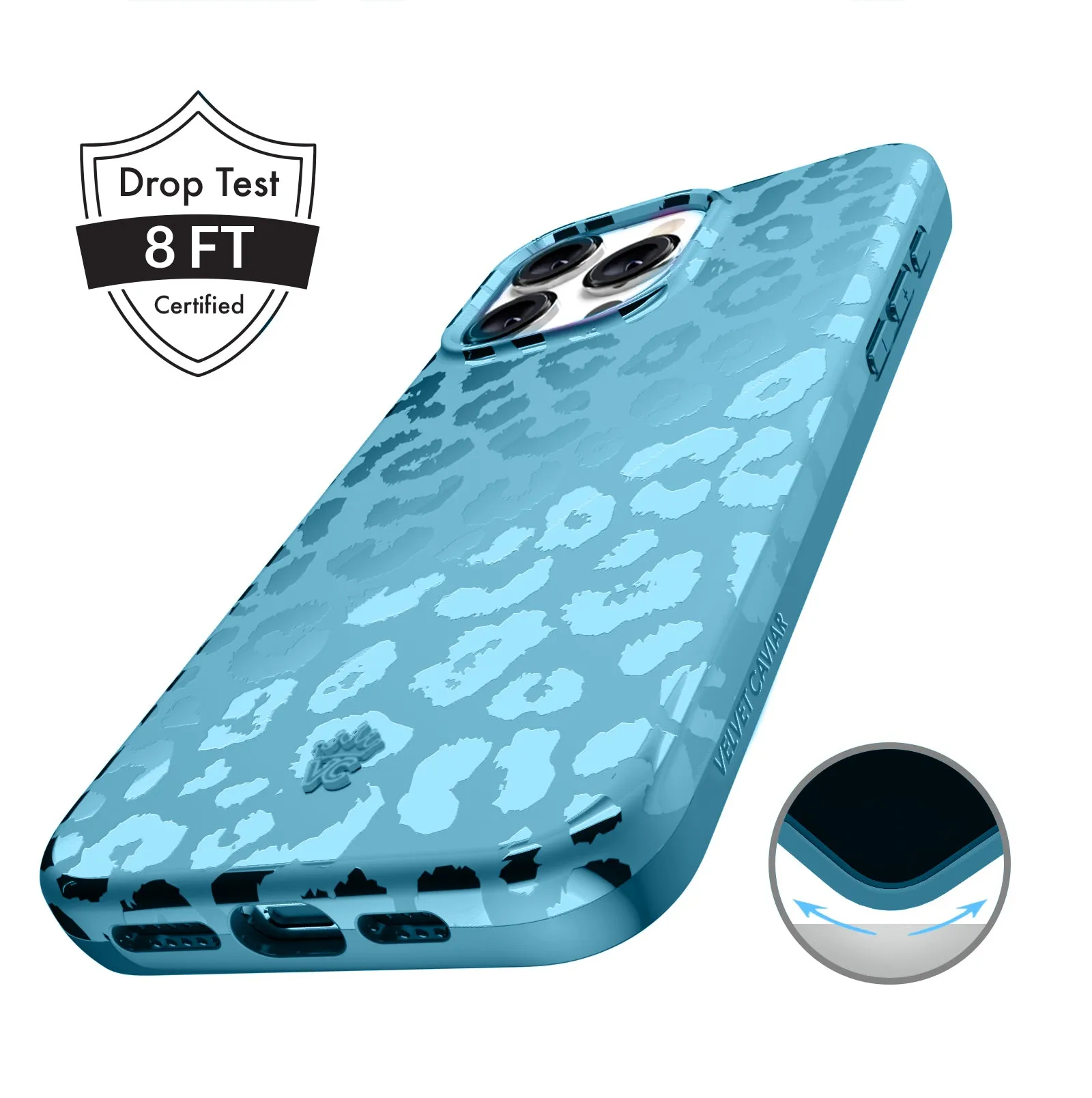 Blue Sapphire Leopard iPhone Case