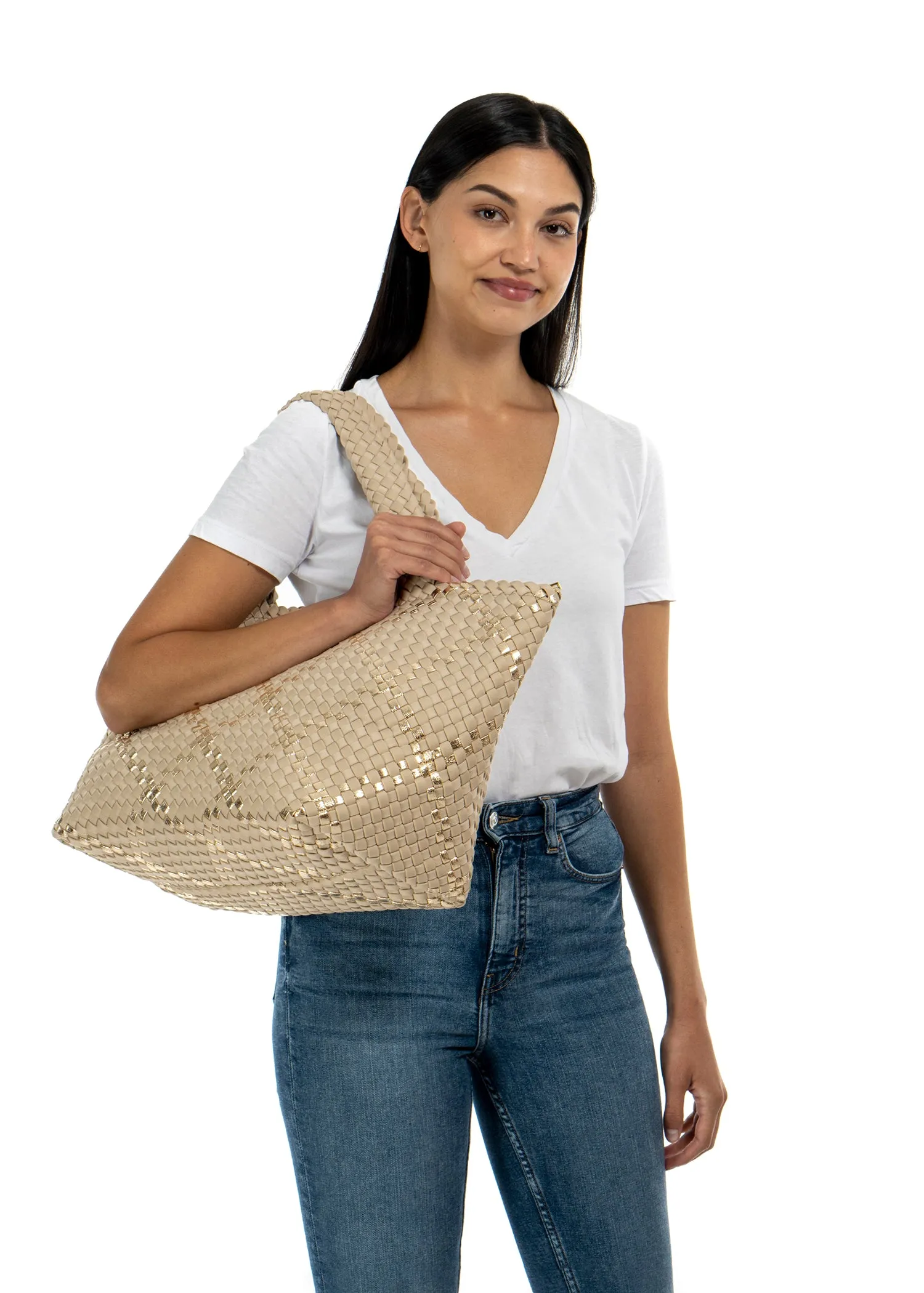 Bobbi Buff Woven Tote