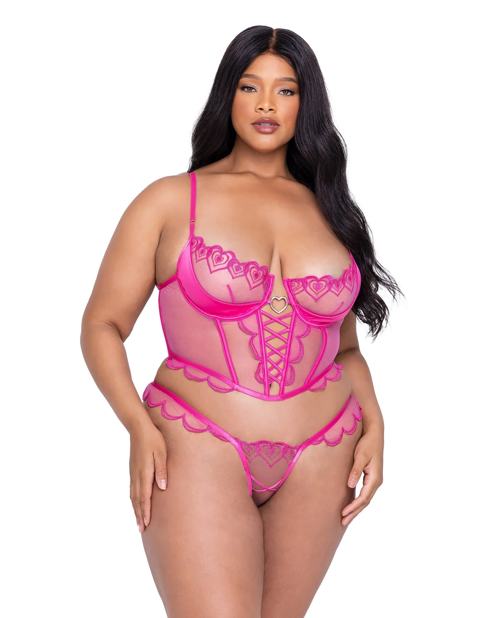 Bubblegum Heart 2-Piece Bustier Set