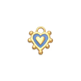 Cornflower Blue Sacred Heart Charm