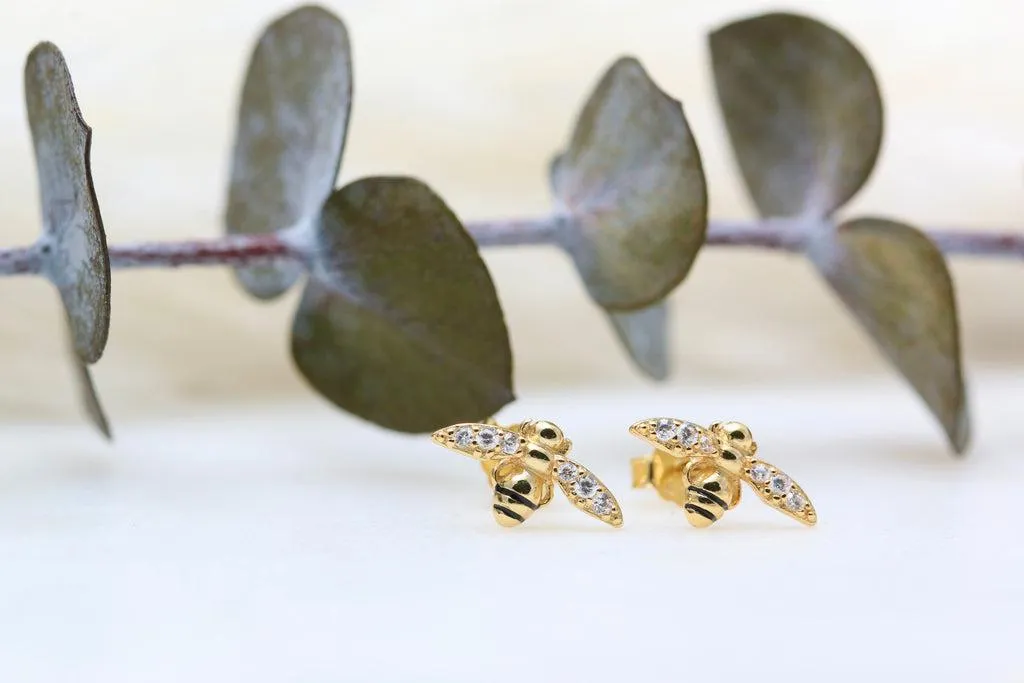 CZ Bee Studs