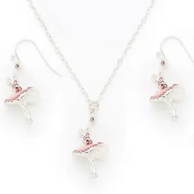 Dasha 3D Ballerina Necklace/Earring Set