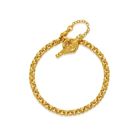 Gold Plated Heavy Round Belcher Bracelet