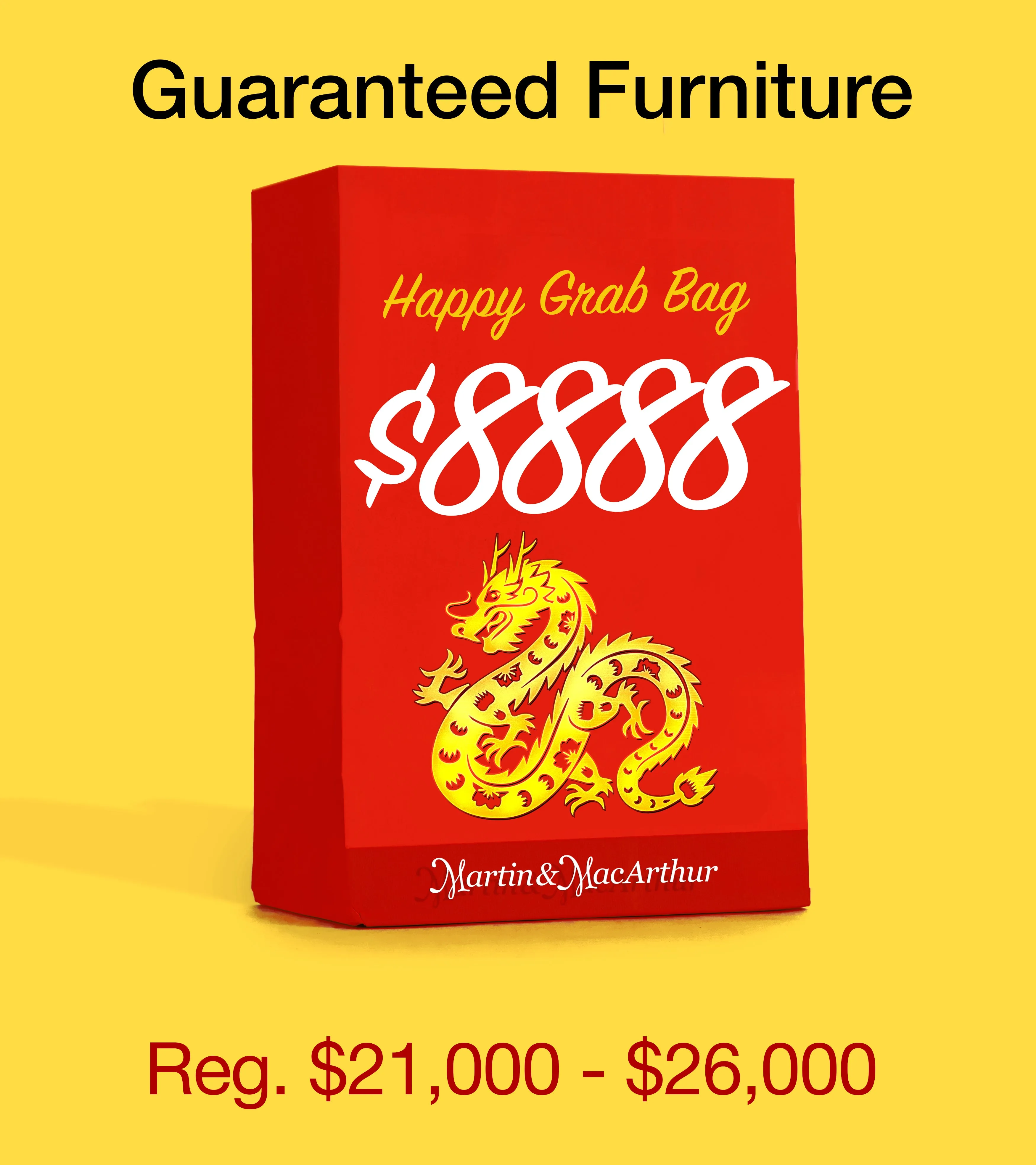 Golden Dragon Bag -- GUARANTEED FURNITURE  - LUCKY-8888