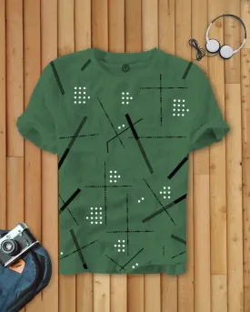 Half Sleeve Olive Green T-Shirt