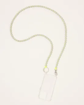 Handykette iPhone Necklace in Light Grey on Neon Yellow