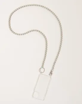 Handykette iPhone Necklace in Light Grey on Salvia