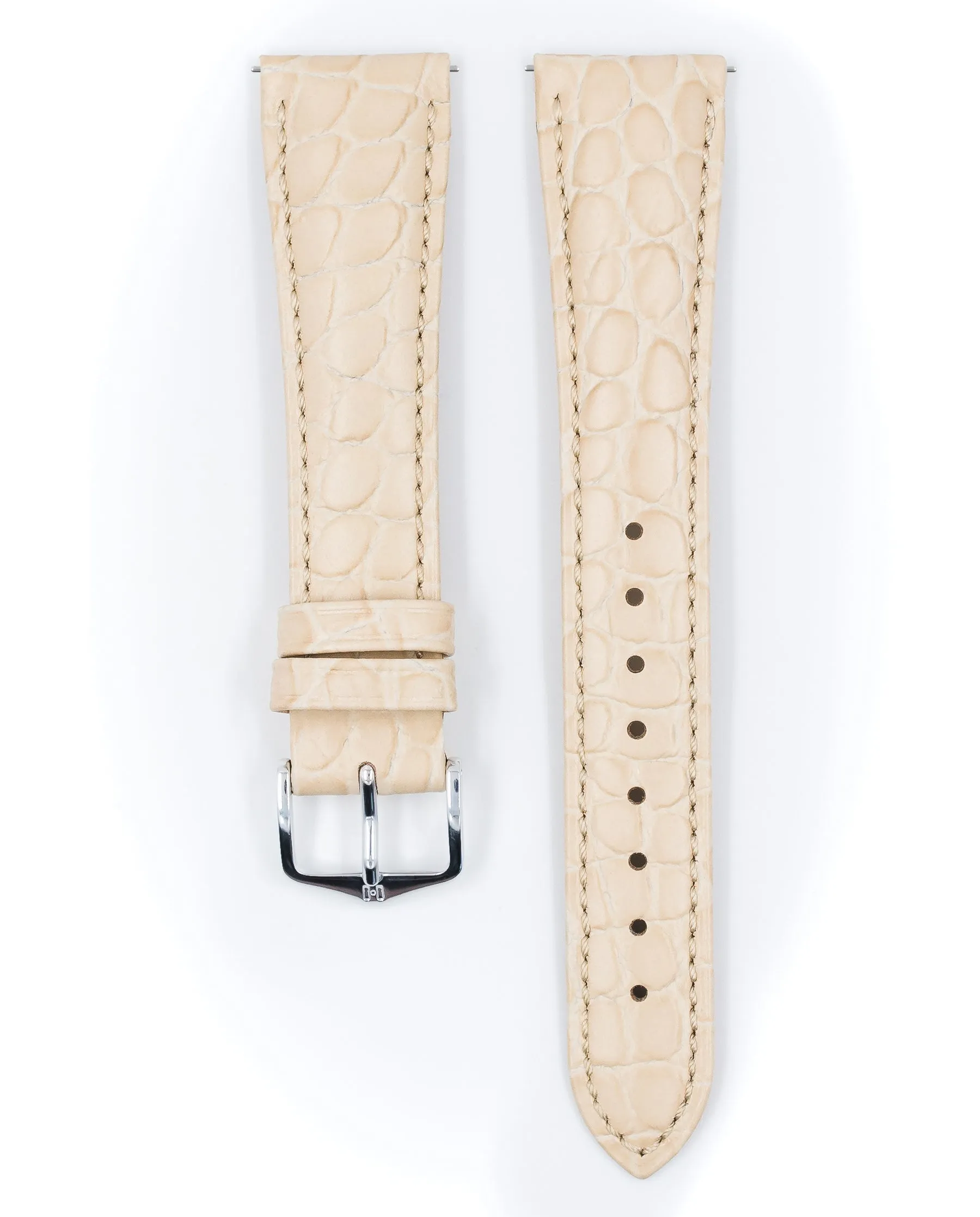 HIRSCH ARISTOCRAT Crocodile Flank Embossed Calfskin Watch Band  038 28