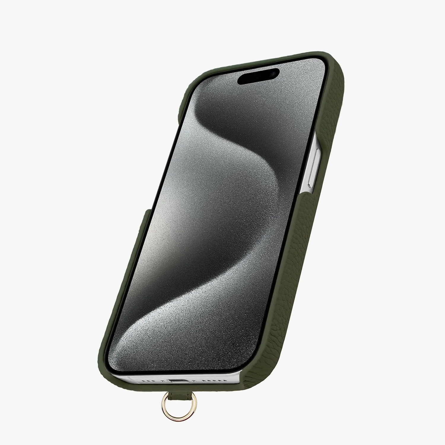 iPhone 14 Pro Leather Sling Card Case