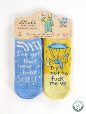 I've Got That New Baby Small/ Try Not To Fuck Me Up Baby Socks