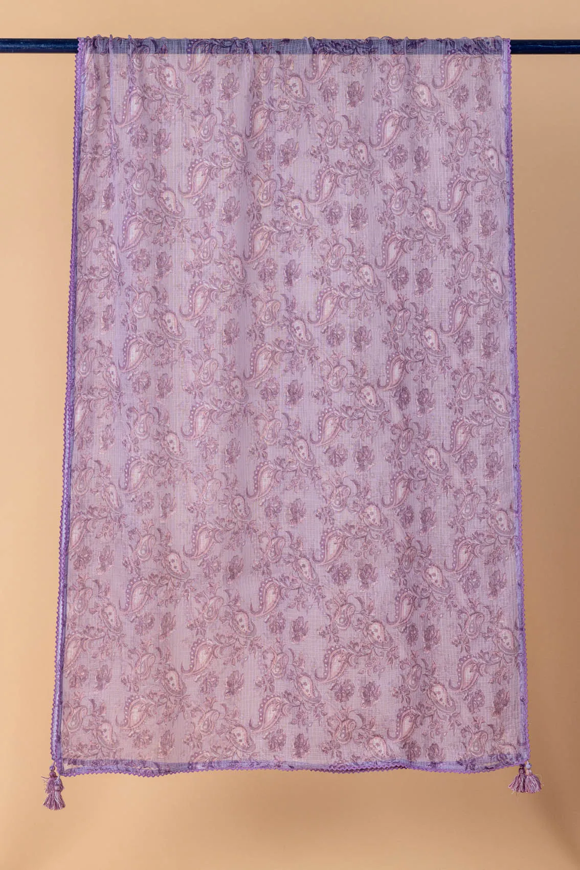 Lilac Paisley Printed Dupatta