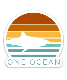 One Ocean Shark Sticker