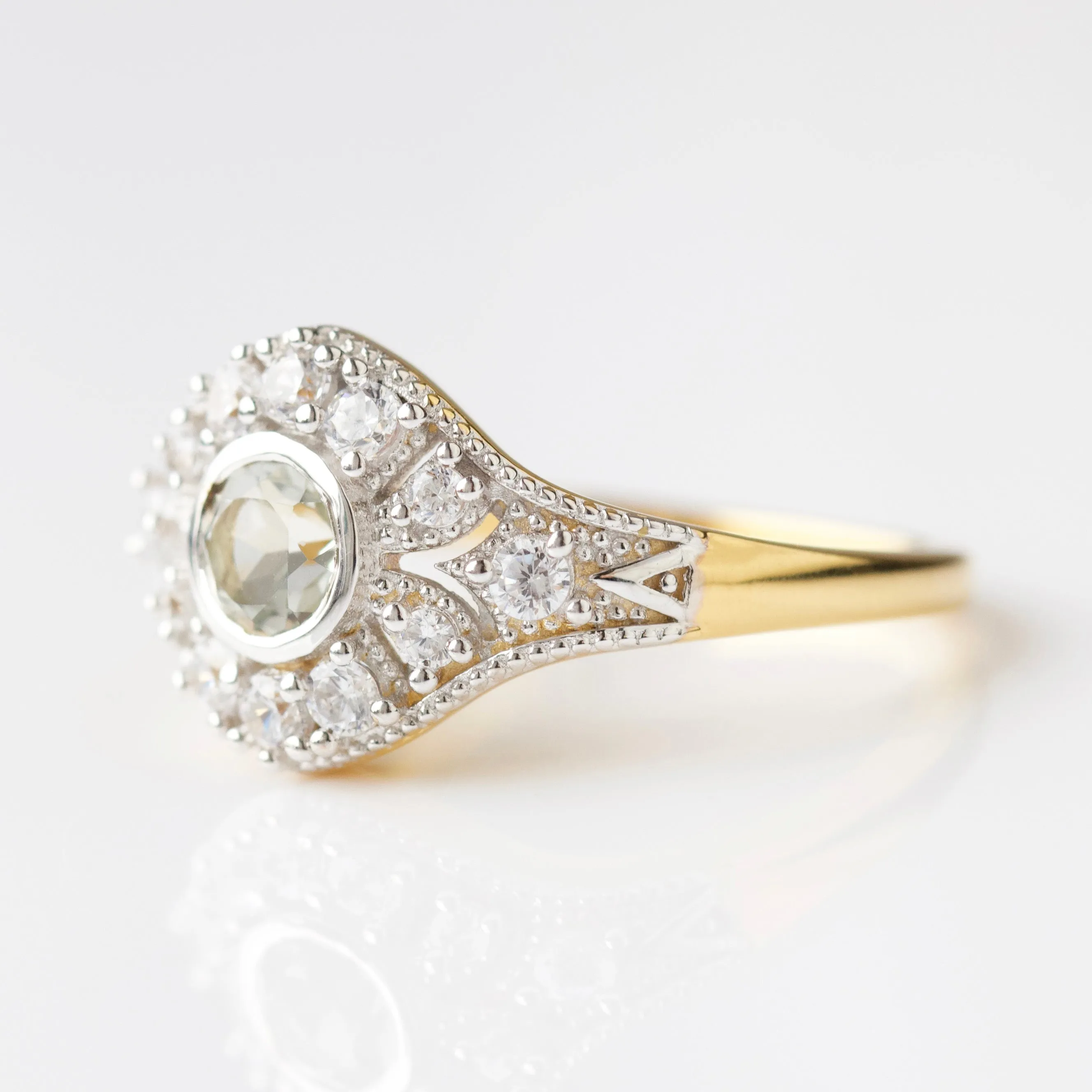 Orla Green Amethyst Vintage Ring