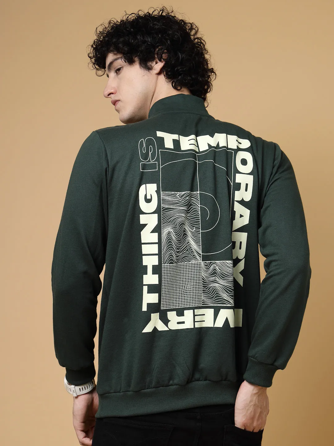 Oversized Printed Fleece Sweatshirt