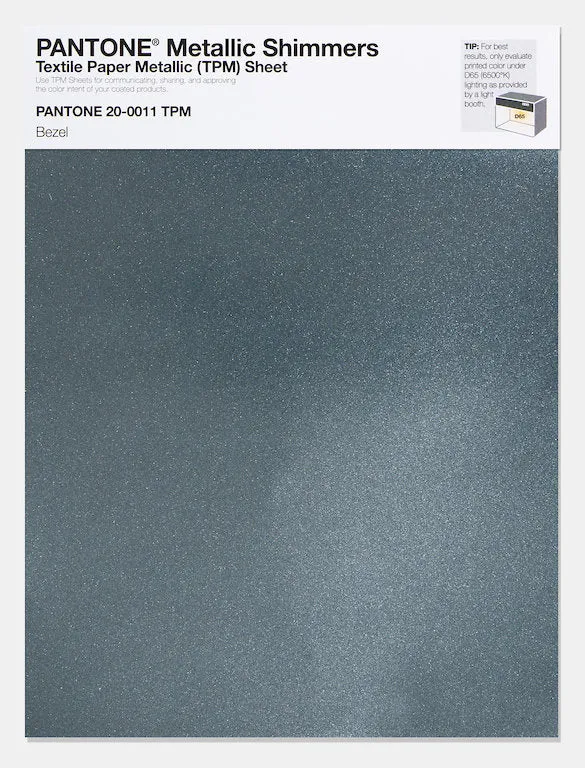 Pantone Metallic Shimmers Textile Paper Metallic (TPM) Sheet 20-0011 Bezel