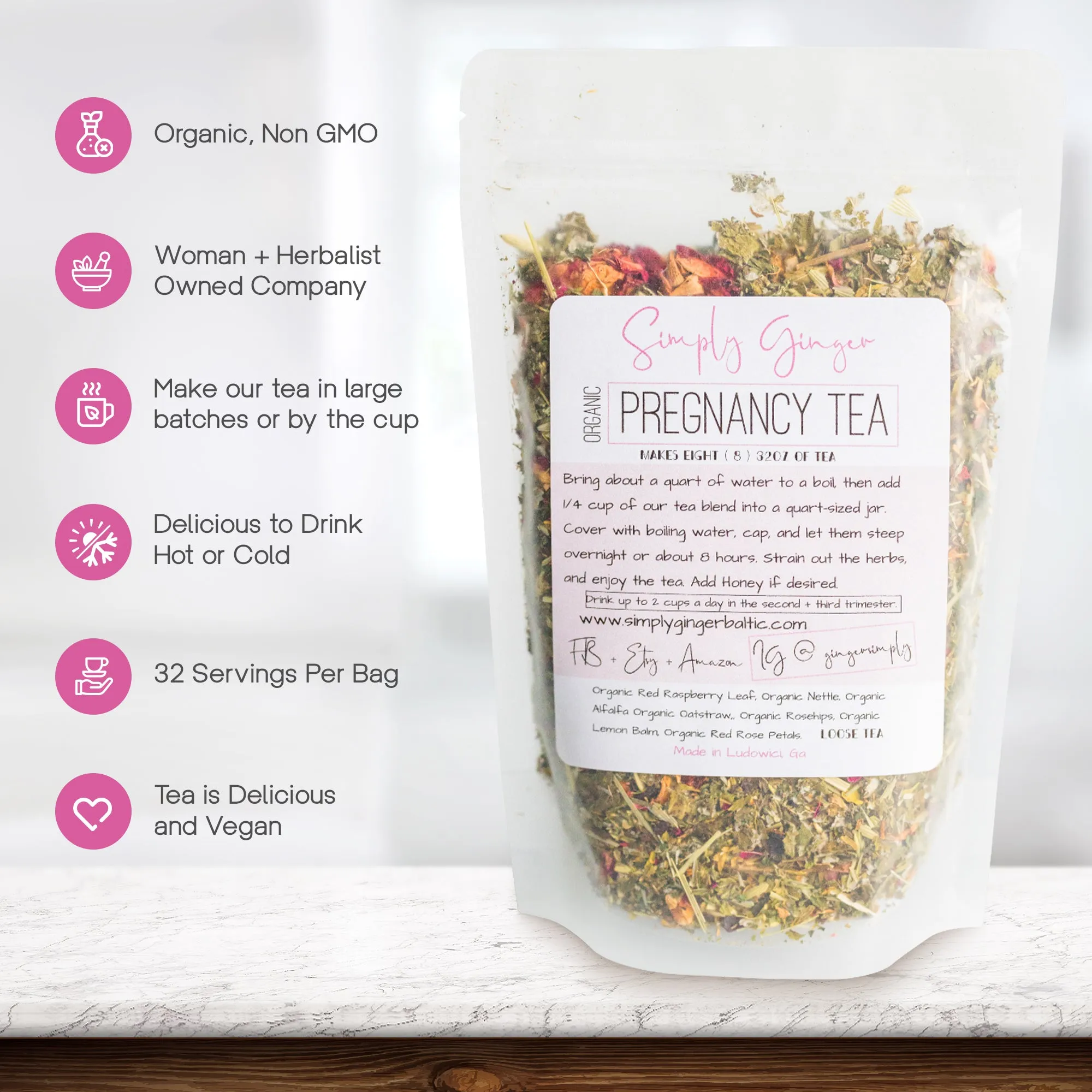 Pregnancy Tea ll Red Raspberry Leaf Tea ll NORA Tea ll Amazon Top Seller