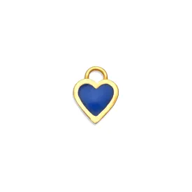 Prussian Blue Classic Heart Charm