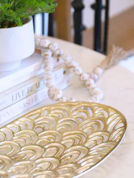 Scalloped Gold Tray