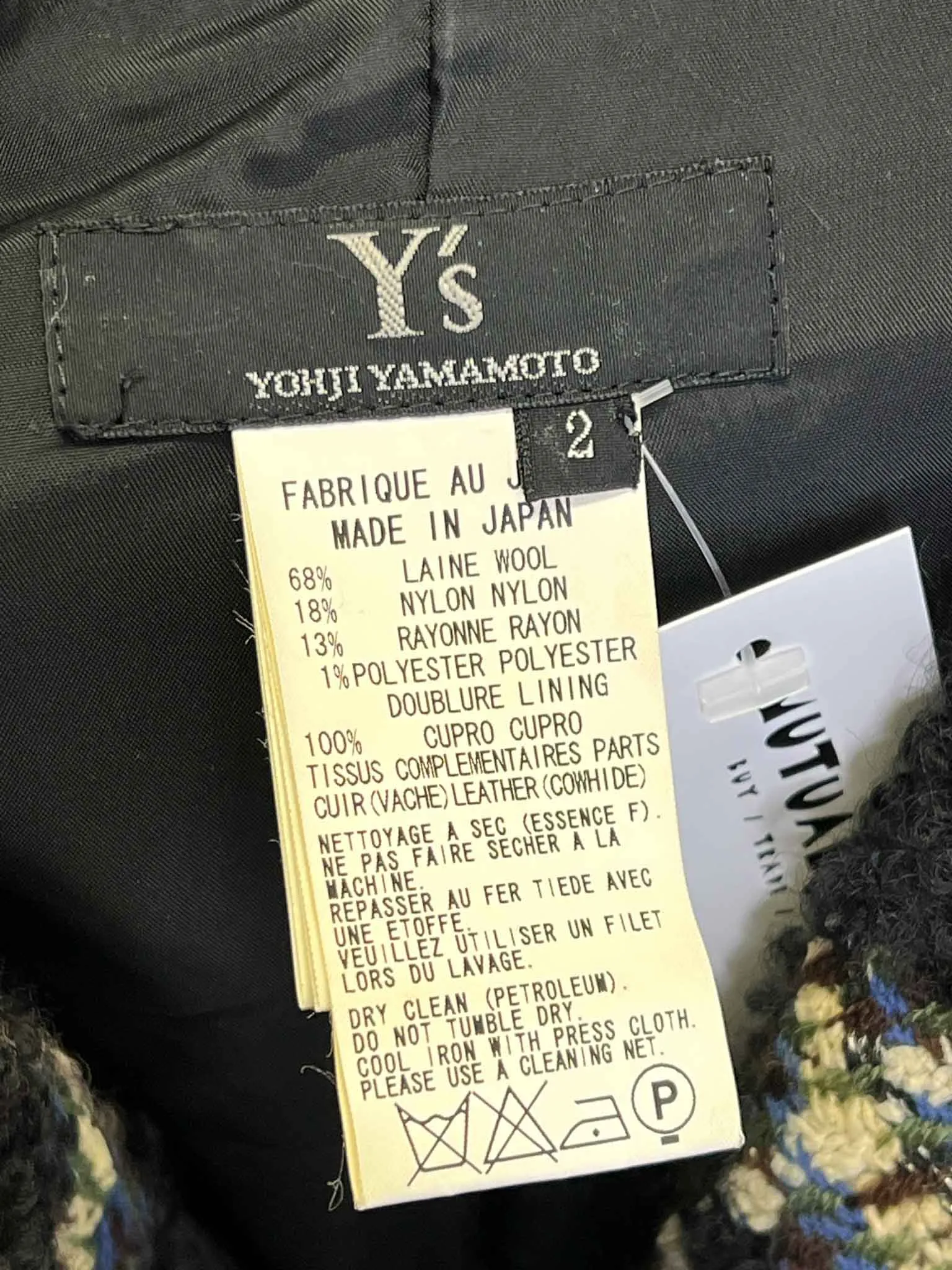 Size S - Y's Yohji Yamamoto Multicoloured Check Jacket