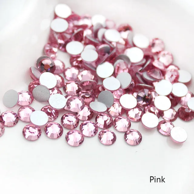 #SS20 Glass Rhinestone 1440pcs per pack- SS20 GLUE ON Flatback M-foiled NON-hotfix Crystal