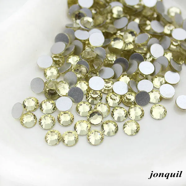 #SS20 Glass Rhinestone 1440pcs per pack- SS20 GLUE ON Flatback M-foiled NON-hotfix Crystal