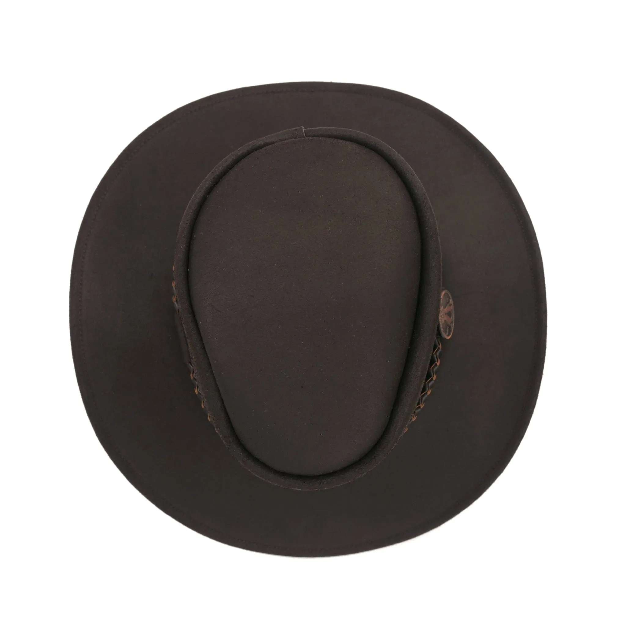 Sydney Leather Hat in Brown