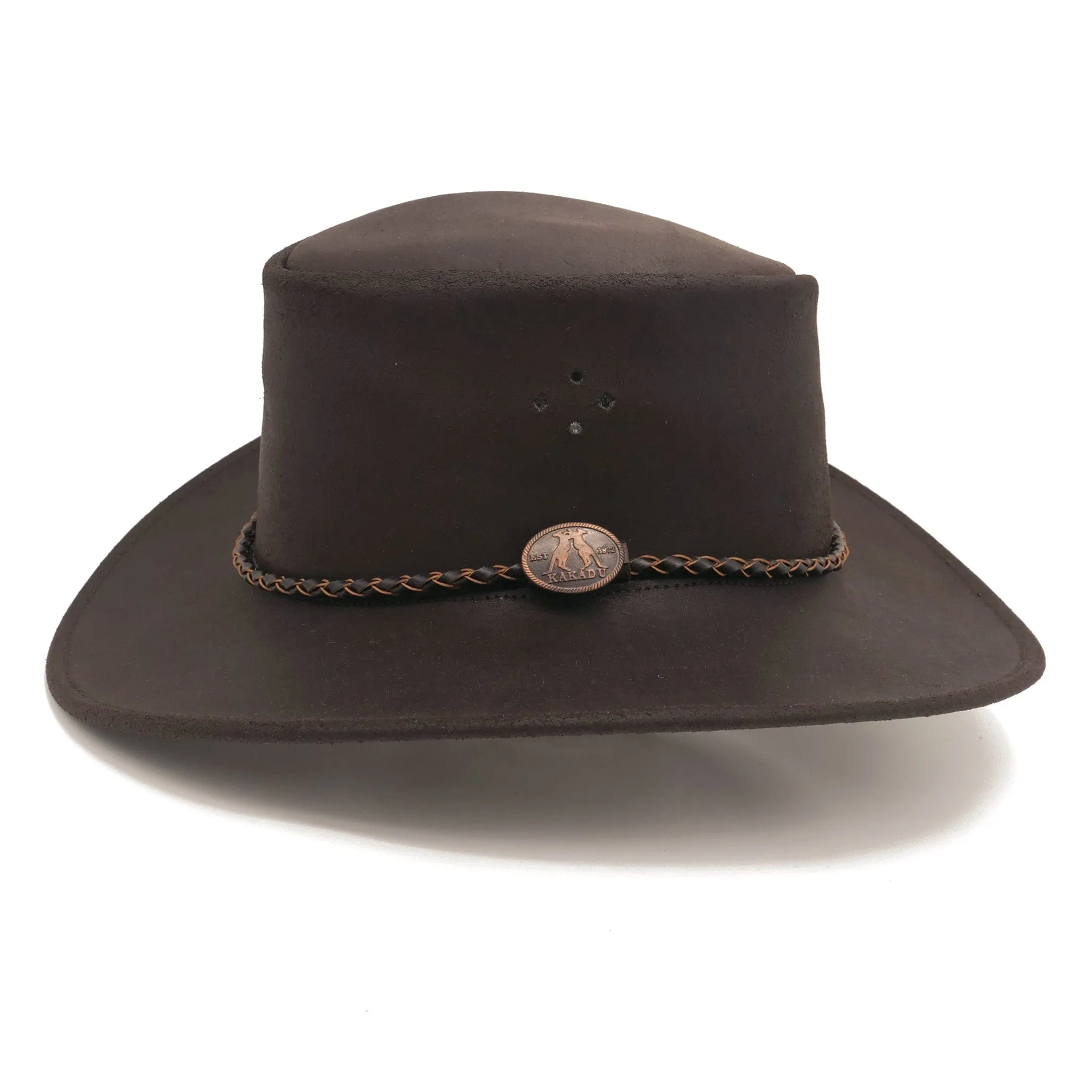 Sydney Leather Hat in Brown